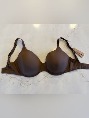 NWT SKIMS Smooth Molded Underwire Bra in Chocolate 32 DDDD